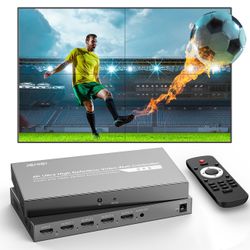 Video Wall Controller 2X2,JCHICI TV Wall Processor,4K x 2K HD Display