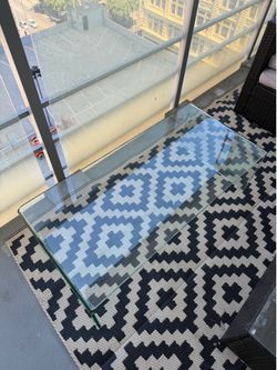 Glass coffee table