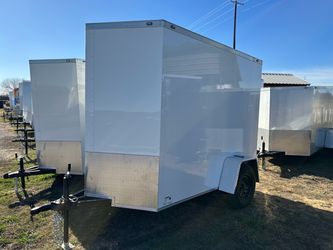 5x10 Enclosed Trailer 2026 White