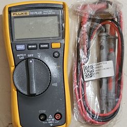 Fluke 110 Plus True RMS Clamp Meter Digital CAT III 600-Volt Multimeter
New
