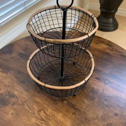 Double Tiered Fruit Basket