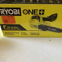 RYOBI 8” Chainsaw 18v New