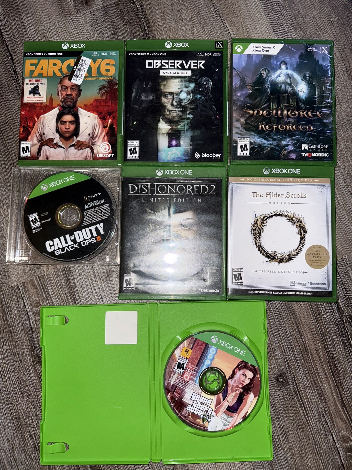 Xbox Lot Of 7 Games, Xbox One