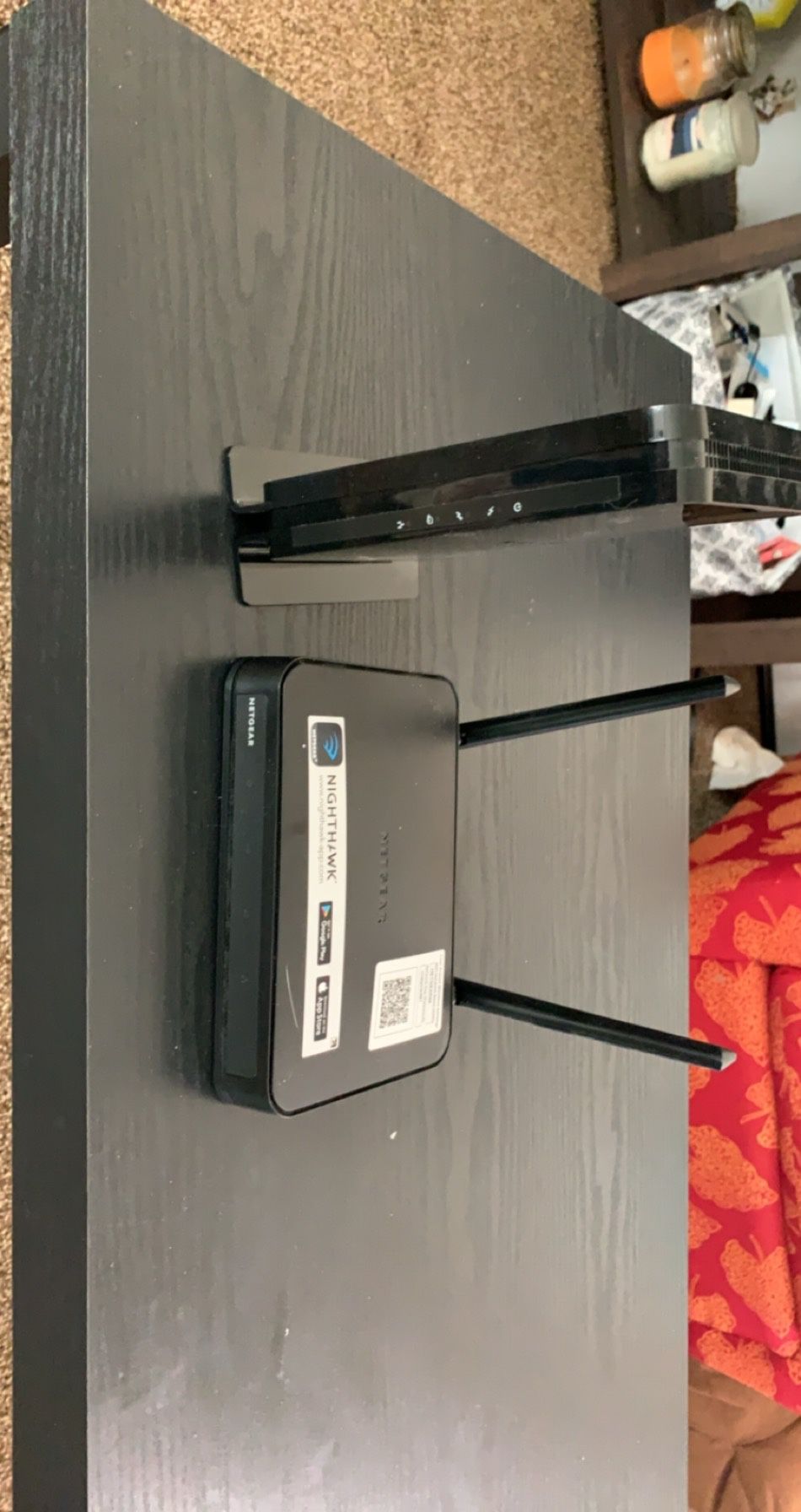 Netgear WiFi router and Netgear modem