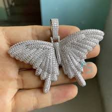 Iced Butterfly Pendant 