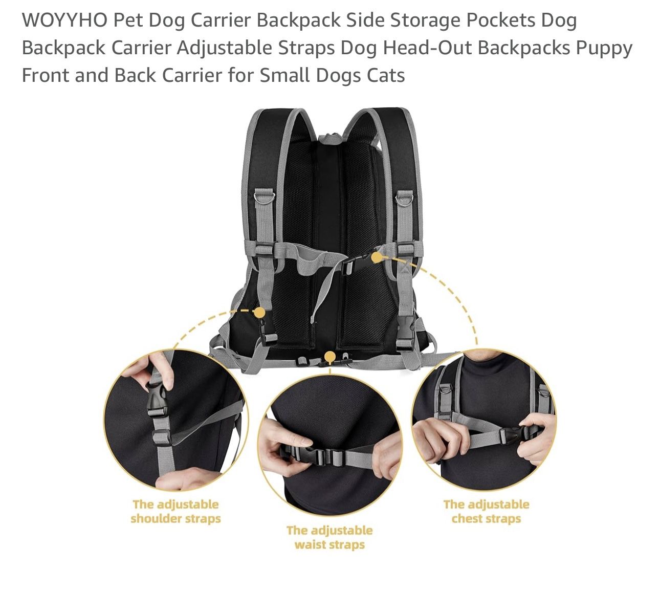 Small Dog Backpack