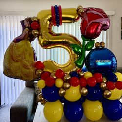 BELLE  FROM BEAUTY & THE BEAST BALLOON BOUQUET 