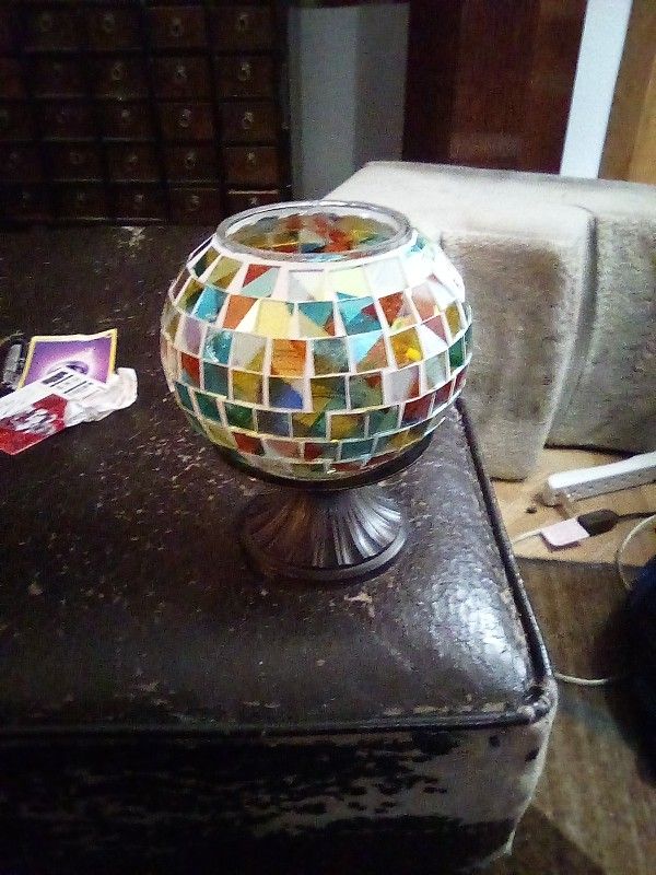 Stain glass Candle Holder