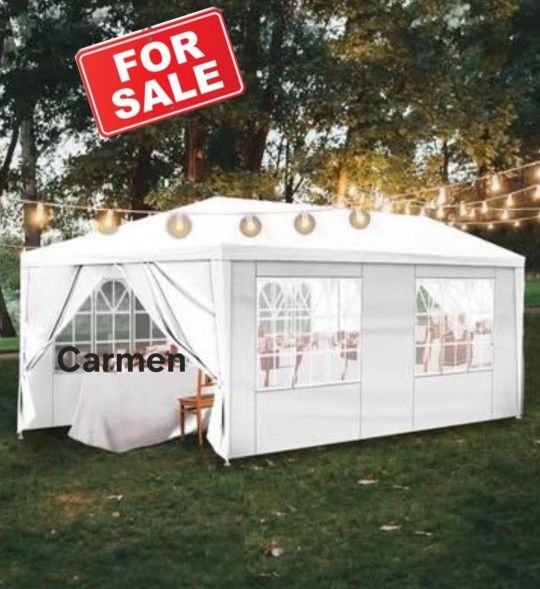 10'x20' Canopy Tent with Walls Large Tents for Outdoor Events Outside Party Tent for Backyard White Tent Wedding Tent for Patio (10' X 20')