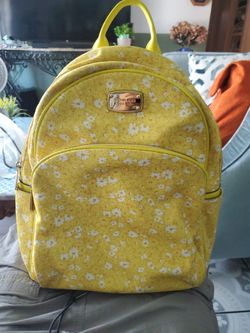 Michael Kors Yellow Floral Backpack
