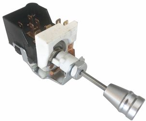 Gm style headlight switch with billet aluminum knob