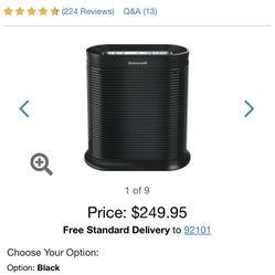 Exelente purificador honey well nuevo con garantía purifica un cuarto de hasta 310 pies cuadrados apartelo $90