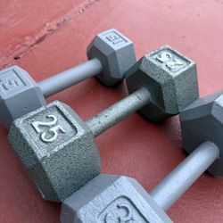 15.lbs X 1 25.lbs X 1 30.lbs X 1 Single Dumbbells