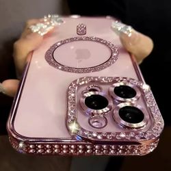 New Fashion Glitter Diamond transparent Case