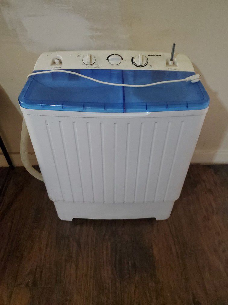 Portable 2in1 Washer & Dryerspinner., White&Blue