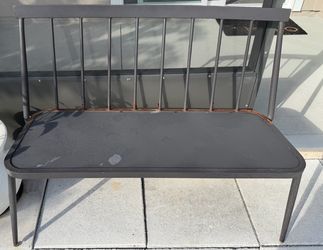 Metal outdoor bench
