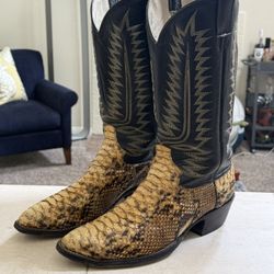 Cowtown Cowboy Boots | Black Leather Shaft | Men’s 10 D | MADE IN USA 🇺🇸