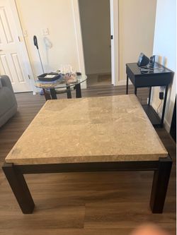 Marble square coffee table 3 feet
