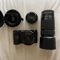 Sony A6000 Camera w/ 3 Lenses 