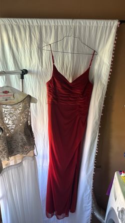 Burnt orange Azazie dress size A14