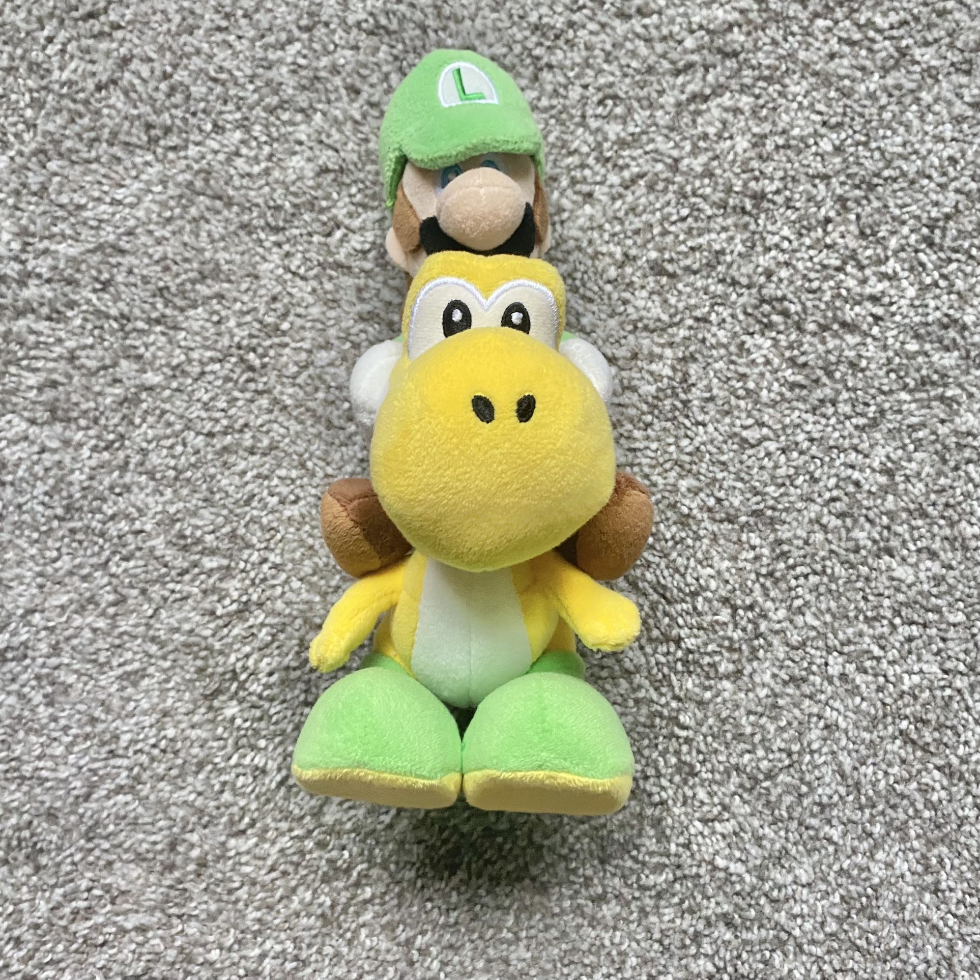 Luigi Riding Yoshi Plush Super Mario Bros Little Buddy