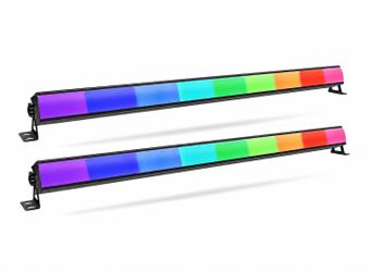 LED Stage Light Bar - 60W 224LED RGB Pixel Lights 54 Shows 26 Static Colors Sound Activated DMX Control for DJ Party Events Church Club Concert Perfor