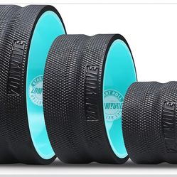 3 Pack Back Roller- Yoga Wheel for Back Pain Reliefn & Stretching, Back Wheel for Deep Tissue Massage, Foam Roller for Physical Therapy & Exercise
