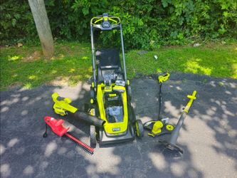 Lawnmower Ryobi ONE+ HP 18V Brushless 20" Self-Propelled  w/ (2) 6.0Ah Batteries + Combo of tools