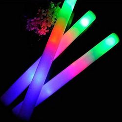 3 pc 18" Foam Sticks LED Flashing Glow Foam Sticks 