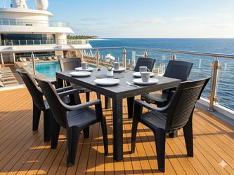 Modern Outdoor  Patio Set – , Chairs, Table