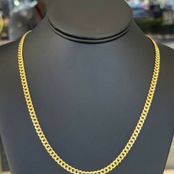 Jewelry 14k yellow gold necklace chain curb 24.25" bracelet 4.70mm 18.90 grams