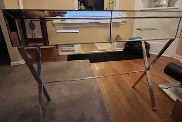 Glass mirror Desk