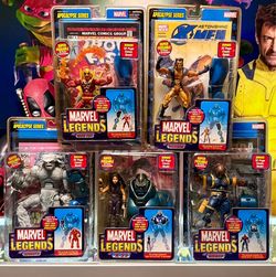 Marvel Legends X-Men Apocalypse BAF 6” Variants Iron Fist Red Wolverine Unmasked Sasquatch White X-23 Purple & Bishop Bald Toybiz 2005 New NRFP MISB