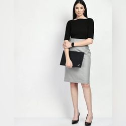 Napist Women's Work Office Business Stripes Pencil Skirt