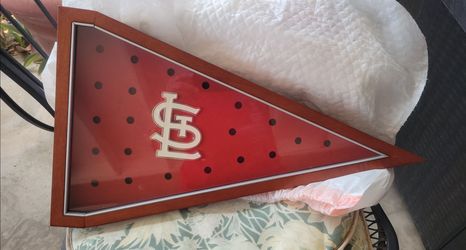 St. Louis Cardinals Wooden Pennant Display Pin Case