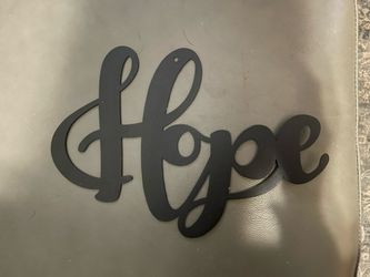 ‘Hope’ Wall Sign- Black