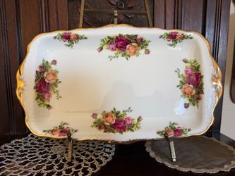 Vtg 1962 Royal Albert Country Rose sandwich place