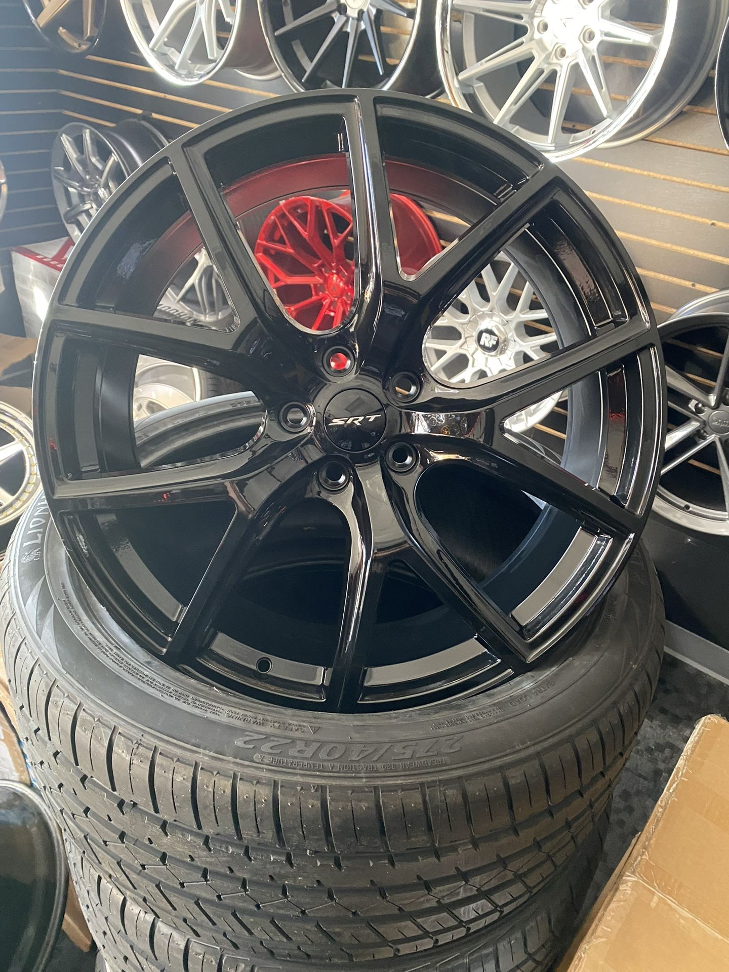 5x127 20” And 22” Gloss Black 