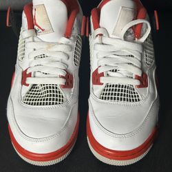 Nike Air Jordan 4 Retro OG GS Fire Red 2020 408452 160 Size 5.5Y