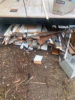 Free scrap wood and vinyl siding