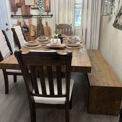 Dining Table Bench And Chairs $700