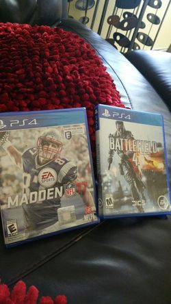 PS4 games Madden 17 football and Battlefield 4