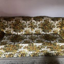 vintage 70s couch & chair 