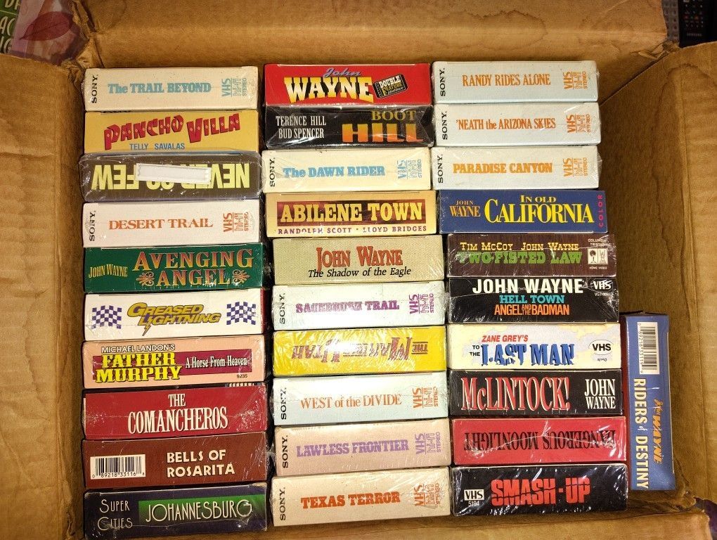 VHS Tapes $10 A Piece John Wayne An A Little Of Everything