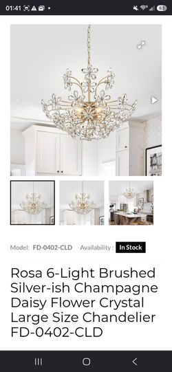Champagne silver flower chandelier