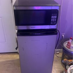 Stainless Steel Mini fridge & Microwave For Sale!