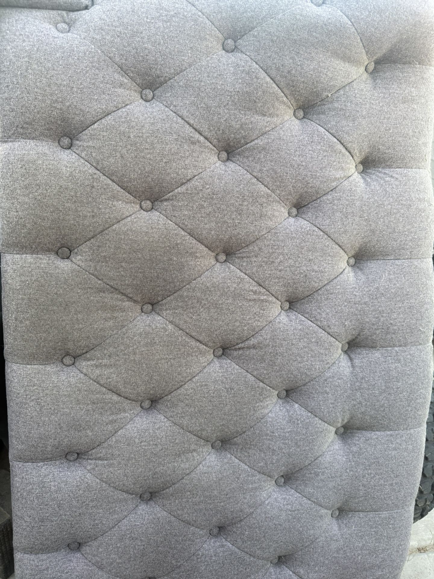 Upholstered Gray Queen Bed Frame