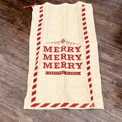 Large Burlap Christmas Sack