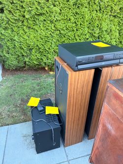 Old Kenwood stereo and speakers