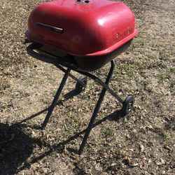 Portable Red Charcoal Grill